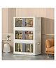 JD FRESH 3 Tier Double Door Wardrobe for Storage - White