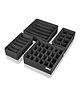 JD Fresh Pack of 4 Wardrobe Organizer For Clothes - Black