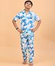 Ninos Dreams Cotton Jersey Knit Half Sleeves Tie Dye Coordinating Night Suit Set - Blue