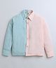 ZIP ZAP ZOOP Cotton Full Sleeves Cut & Sew Shirt - Pink & Blue