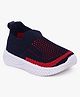 Superminis Striped Mesh Detailed Slip On Shoes - Navy Blue