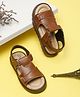 Tiny Bugs Solid Velcro Closure Sandals - Tan