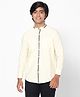 TeenTrums 100% Cotton Full Sleeves Solid Oxford Shirt - Lemon Yellow