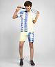 TeenTrums Cotton Half Sleeves Tie Dye Tee With Coordinating Shorts Set - Multi Colour