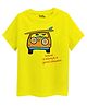 Guugly Wuugly Super Soft Combed Compact Cotton Knit Half Sleeves Travel Is Always A Good Idea Text Printed Skin Friendly Tee - Bright Yellow