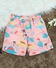 The Lion and the Fish Dinosaurs Printed Shorts - Peach