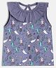 MINI KLUB Cotton Sleeveless Sea Life Theme Printed Knit Top - Purple