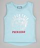 giniekids Cotton Sleeveless I Rock This Princess Look Text Printed Top - Blue