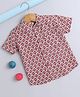 The Magic Wand Half Sleeves Hearts Printed Shirt - Maroon