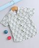 The Magic Wand Half Sleeve Floral Motifs Printed Shirt - Green