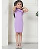 Mini & Ming Cotton One Shoulder Frill Detailed Dress - Lilac