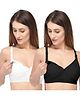 Fabme Nursing Maternity Feeding Seamless Bra Pack Of 2 - White & Black
