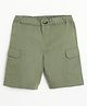 Campana 100% Cotton Woven Solid Cargo Shorts - Sage Green