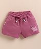Biskid Cotton Lets Play Summer Text Printed Shorts - Purple