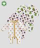 Kidbea 100% Organic Cotton Pack Of 3 Full Sleeves Baby Dinosaur & Pizza Printed Rompers - Multi Colour