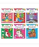 My Easy Colouring Books, Unicorns, Dinosaurs, Pirates, Space & more, Set of 6 Books - English