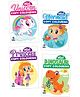 Mini Colouring Pads, Unicorns, Mermaids, Princess, Dinosaurs,   Set of 4 Books - English
