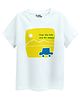 Guugly Wuugly Super Soft Combed Compact Cotton Knit Half Sleeves Over The Hill Text Printed Skin Friendly Tee - White