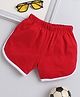 Little Angels Cotton Side Taped Shorts - Red