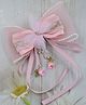 Little Miss Cuttie Butterfly & Bow Applique Detailed Hair Clip - Pink