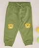 Pantaloons Baby Cotton Lion Printed Track Pants - Olive Green