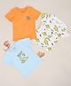 Pantaloons Baby Cotton Pack Of 3 Half Sleeves Dinosaurs Printed Tees - Multi Colour