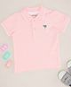 Pantaloons Baby Cotton Half Sleeves Dinosaur Printed Polo Tee - Rose Shadow