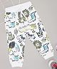 Pantaloons Baby Cotton Wild Animals Printed Track Pants - Bright White