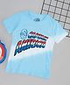Pantaloons Junior Cotton Marvel Avengers Featuring Half Sleeves Captain America Printed Tee - Light Blue