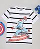 Pantaloons Junior Cotton Marvel Avengers Featuring Half Sleeves Captain America Printed Tee - White
