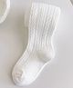 Kidofash Cotton Ribbed Stockings - White