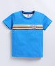 FUN A2Z Soft Cotton Sinker Half Sleeves Beach Fun Text Printed Tee - Royal Blue