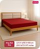Babyhug 100% Cotton Waterproof Fitted Mattress Protector Cover - Maroon
