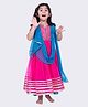 Twisha Woven Sleeveless Floral Printed Gown With Dupatta - Pink