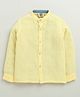 ZIP ZAP ZOOP Cotton Full Sleeves Solid Shirt - Yellow