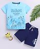 Little Ninja Cotton Half Sleeves Baby Animals Printed Coordinating Tee & Shorts Set - Multi Colour