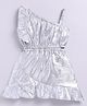 M'andy Sleeveless Foil Designed Dress - Silver