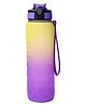 Voncasa Motivational Sipper Water Bottle with Time & Level Marker, Yellow Purple, 1 Liter