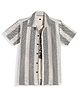 CAVIO Cotton Half Sleeves Striped Embroidered Shirt & Dare Text Printed Tee Set - Black & White