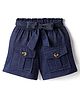 CrayonFlakes Cotton Solid Shorts - Navy Blue