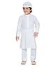 AJ Dezines Cotton Full Sleeves Solid Kurta Pyjama With Cap Set - White