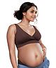 &Circus Sleeveless Solid Padded Maternity Nursing  Bra - Brown
