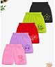 Trampoline Cotton Blend Pack Of 5 Butterfly & Unicorn Printed Shorts - Multi Colour