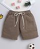 BAATCHEET Cotton Corduroy Solid Shorts - Brown