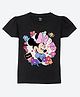Wear Your Mind Cotton Mickey & Friends Featuring Half Sleeves Minnie Mouse Printed Tee - Black