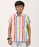 Zion Cotton Half Sleeves Striped Shirt - Multi Colour