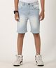 Zion Denim Washed Shorts - Light Blue