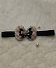 BABY Charm Stone Embellished Bow Designed Headband - Black