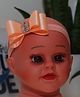 BABY Charm Bow Applique Detailed Stones Embellished Headband - Orange