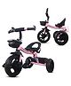 Kidsmate Foldable Tricycle for Kids | Sturdy & Durable Baby Trikes with Storage Basket, Cushion Seat & Safety Belt | Baby Tricycle for 1-4 Years Boys & Girls | Weight Capacity Upto 30kg (Pink)